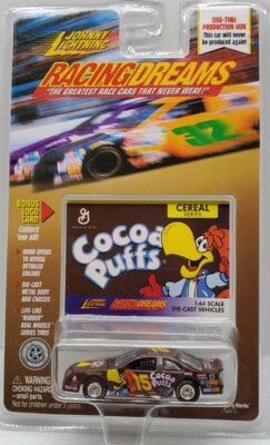 JOHNNY LIGHTNING RACINGDREAMS Cocoa Puffs Cereal Series 1/64 NIP/MOC