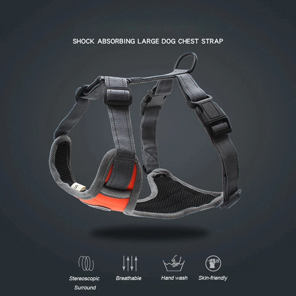 Dog Harness Vest Breathable Dog Training Reflective Nylon Pet Chest Strap New US