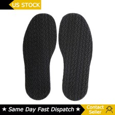 1 Pair Anti-Slip Rubber Stick On Soles Shoe Repair No Adhesive Black