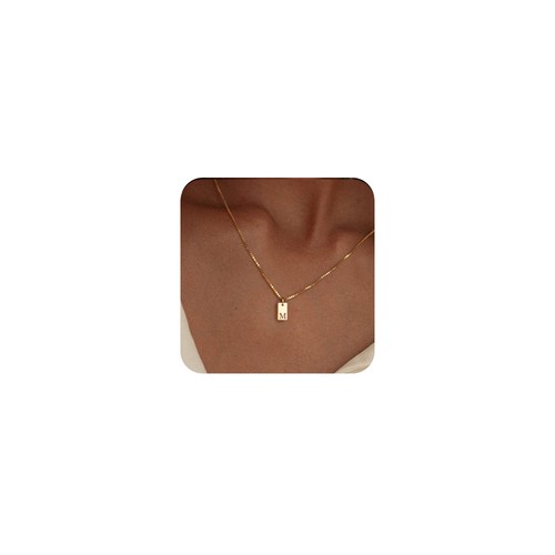 Stocking Stuffers Initial Necklaces for Women 14K Gold Plated Letter Necklace Da