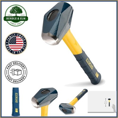 2-Pound Drilling Hammer with Forged Steel Head and Non-Slip Cushion Grip