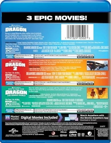 How to Train Your Dragon 3 Movie Collection Blu Ray Complete Adventure Box Set - Image 3 of 3