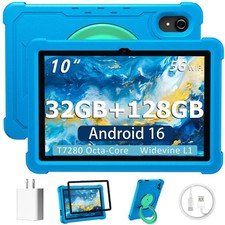 Tablet 10 Inch Android 16 Tablet, 32GB RAM 128GB ROM, 1TB Expansion, T7280 Oc...