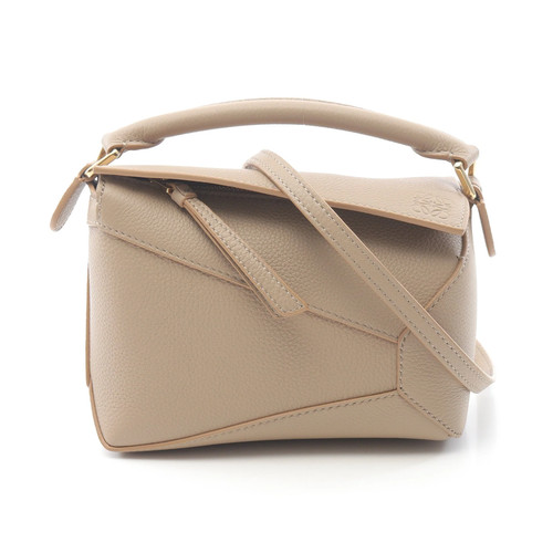 Loewe 2WAY Shoulder Bag Beige Leather #RCB031