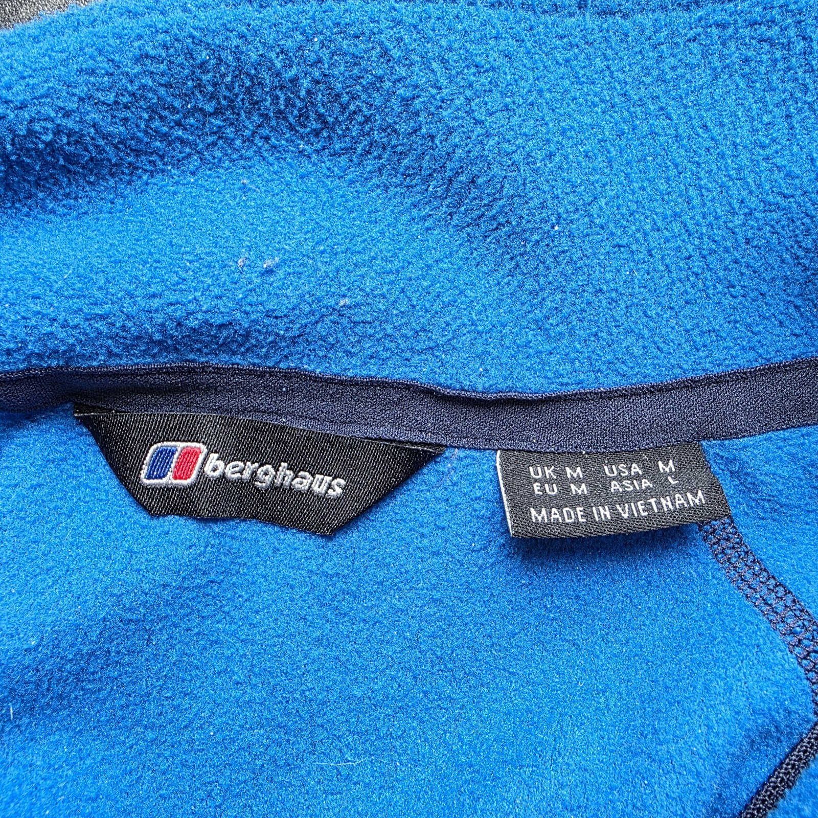 Berghaus Size M Fleece Blue Navy 1/4 Zip Outdoor Walking Hiking Pullover image 7