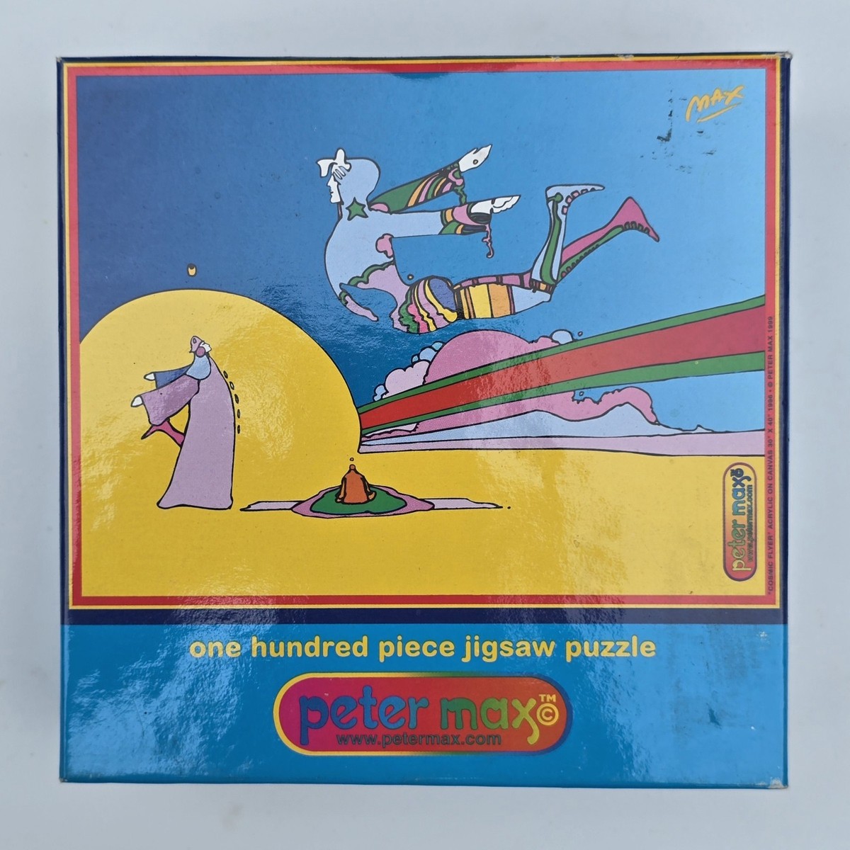 ピーターマックス　ファブリック　135×124 Vintage 90s Era Peter Max 100 Piece Jigsaw Puzzle no. 1521-2