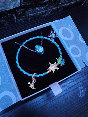 Pandora Disney Pixar Toy Story Sheriff Star Bracelet bundle