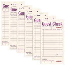 ZPARIK Guest Checks Books for Servers, Server Note Pads, 6 Pack, Natural Color