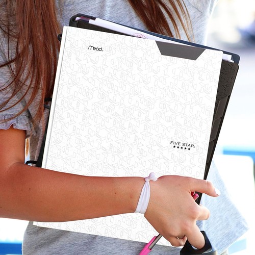 Fünf Sterne 2-Taschen Ordner, Kunststoff Ordner mit 1 Stück (1er Pack), weiß - Bild 8 von 9