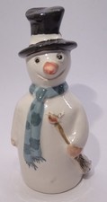 2018 Stuart Bass Pie Bird Vent * Snowman with Bird & Broom - made in ENGLAND