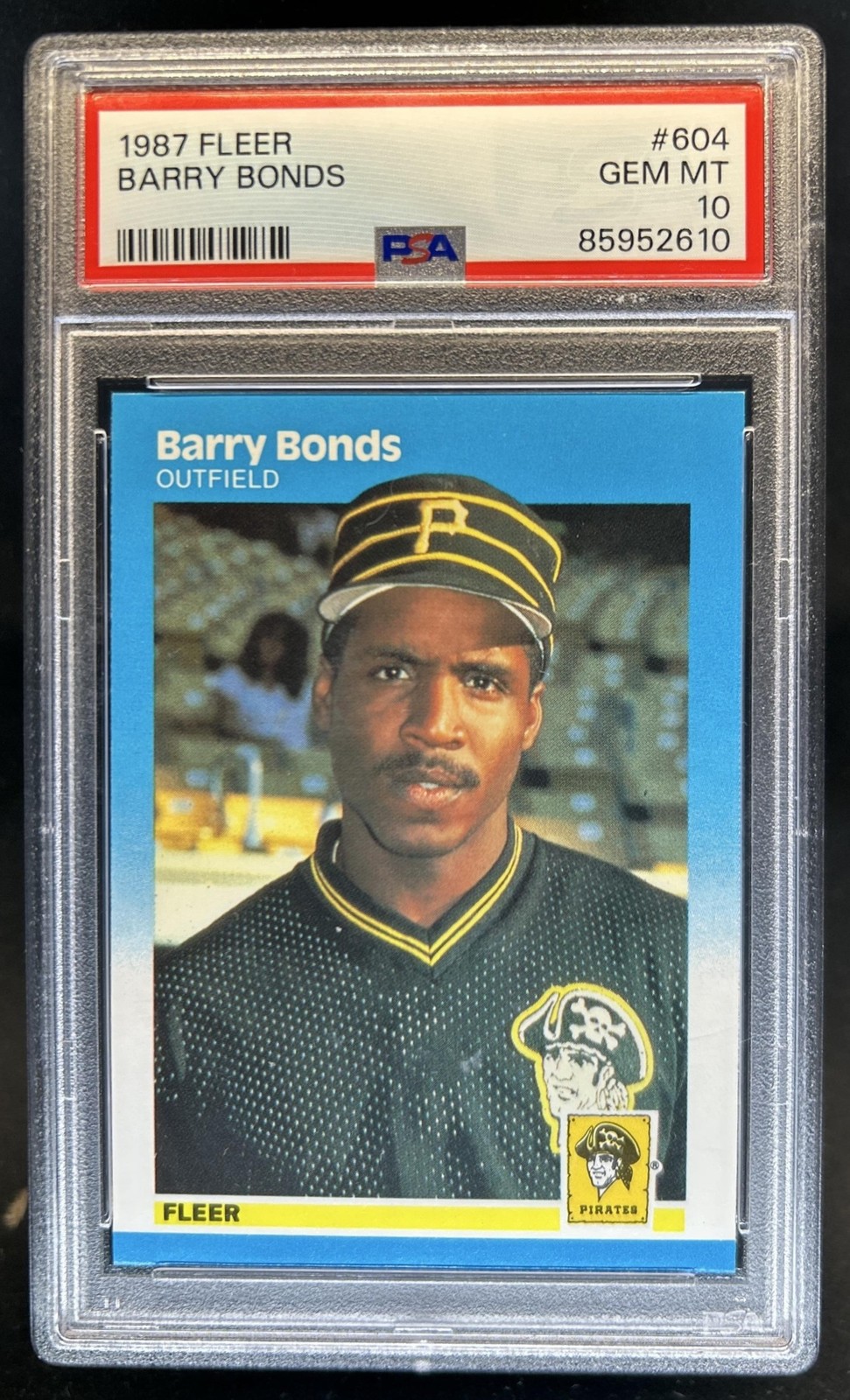 1987 Fleer Barry Bonds Rookie RC #604 Pirates PSA 10 GEM MINT
