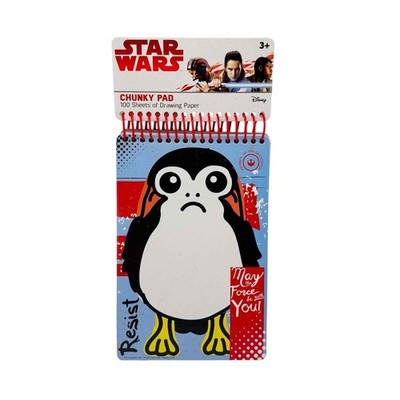 New Star Wars The Last Jedi PORG 9'' x 6'' Chunky Drawing Pad 100 Sheets Skywalker