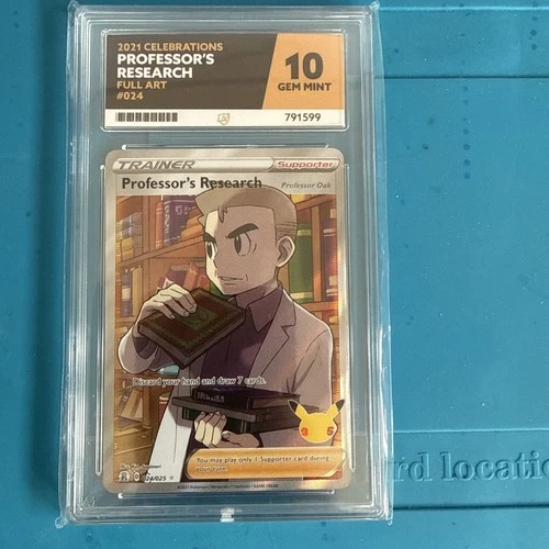 ACE 10 Professor's Research 024/025 Full Art Pokémon Card Celebrations GEM MINT
