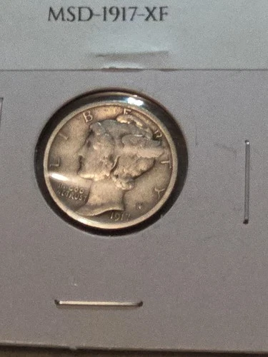 1917 Mercury Silver Dime XF