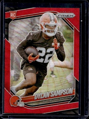 2025 Panini Prizm Dylan Sampson RC Red Wave Rookie #/149 Browns