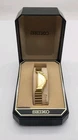 Seiko Vintage Women's Gold Tone Half Moon Ravioli Watch 1F20-5D59 - New Battery