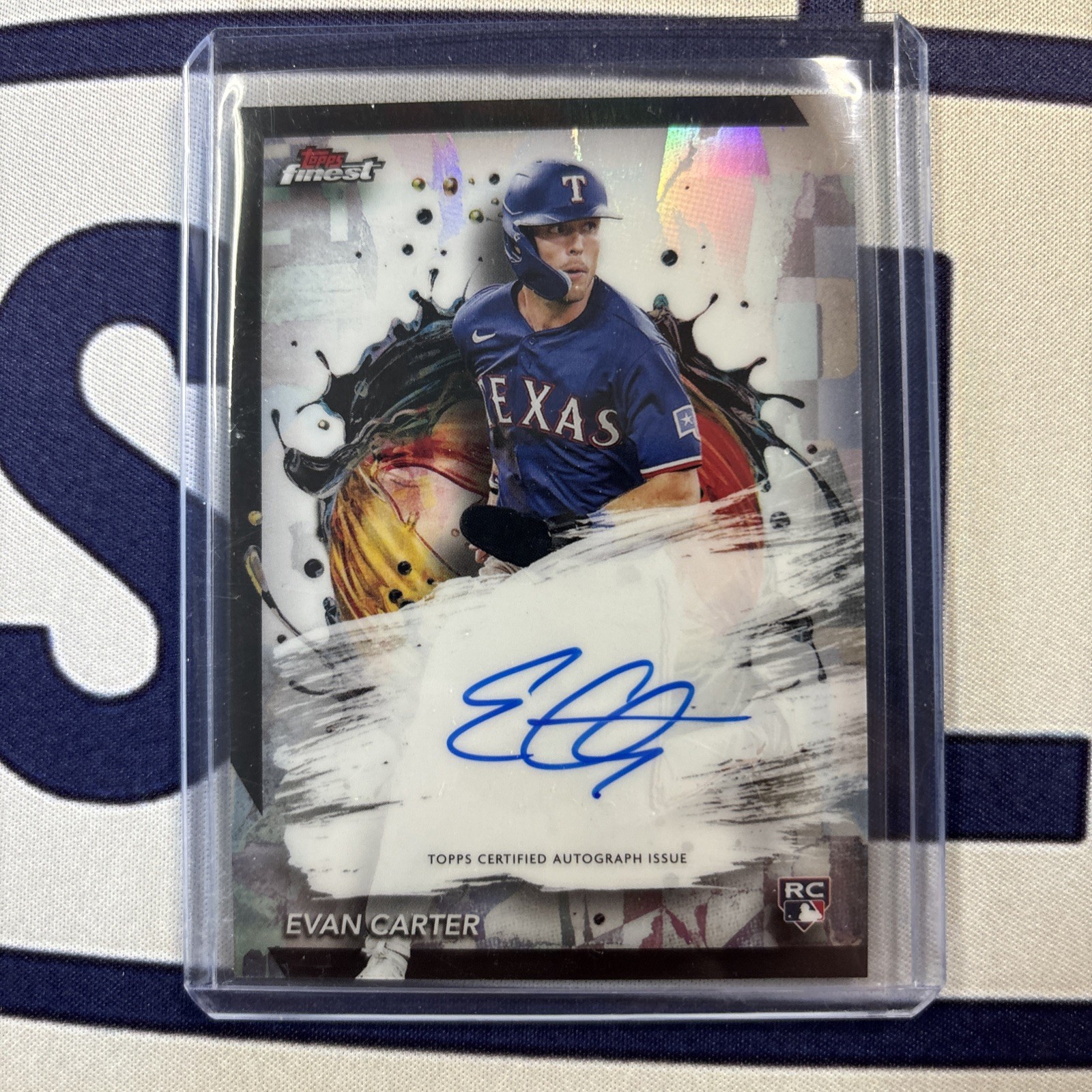 EVAN CARTER ROOKIE AUTO REFRACTOR 2024 TOPPS FINEST BASEBALL CARD FA-EC