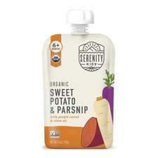 Serenity Kids 6 Months Baby Food Pouches Veggie Puree 3.5 Ounce Pack of 6 