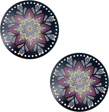 2 PCS Acrylic Perforated Base Plates, Double Sided Printed Round Bag Fruit...