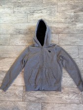 Abercrombie and Fitch Full Zip Jacket Kids 11 12 Boys Sherpa fur Lined Hoodie