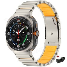 Titanium Silicone Metal Buckle Band For Samsung Galaxy Watch 8/8 Classic/Ultra 2
