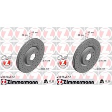2x ZIMMERMANN SPORT BREMSSCHEIBEN 330mm GELOCHT VORNE passend für OPEL CORSA