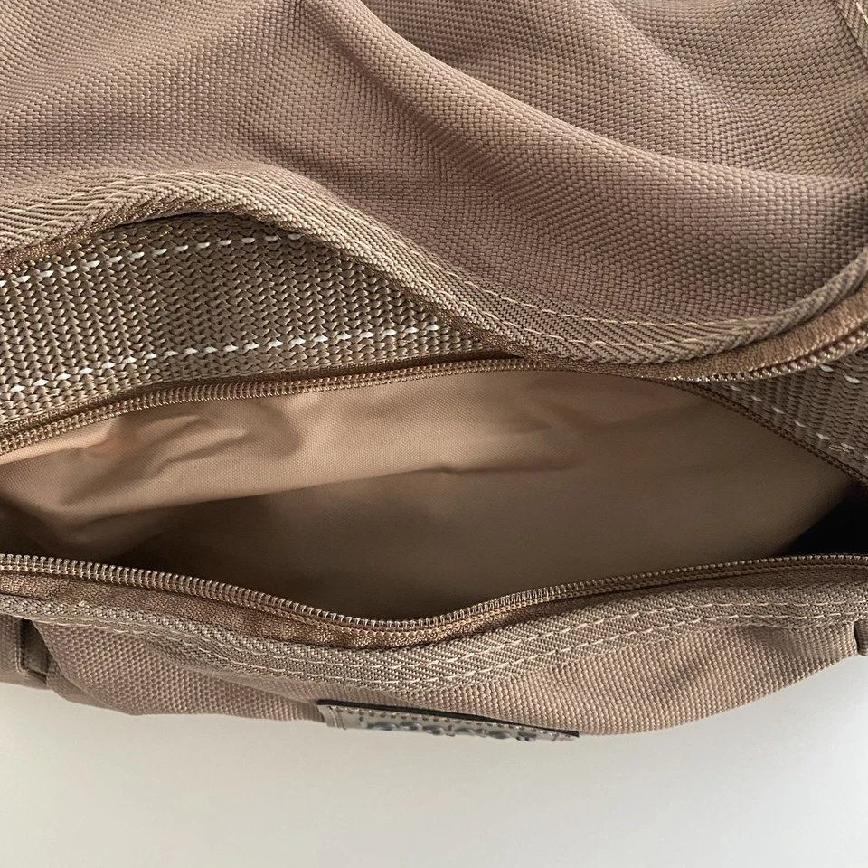 Bolsa de viagem vintage Le point By Skyway marrom pequena expansível *veja fotos* - Imagem 3 de 4