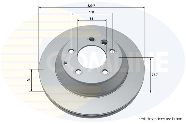2 PCS COMLINE ADC1460V Brake Disc