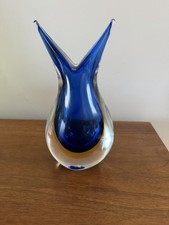 Murano Sommerso Swallowtail Vase