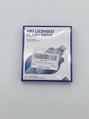 MFi Licenses Flash Drive 256GB for iPhone USB Memory Stick Type C/Lightning
