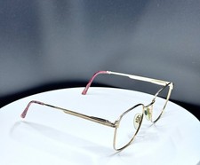 VTG PIERRE CARDIN Unisex Gold Square Lightweight Eyeglasses FRAMES ONLY