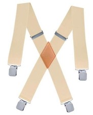 Heavy Duty Mens Suspenders.X-Shaped 2 Wide Strong Clips Suspenders For Khaki