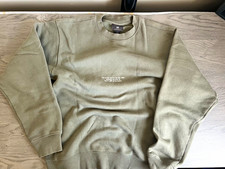 H M Men  s Relaxed Fit Crewneck Fleece Graphic Print Sweatshirt Green S