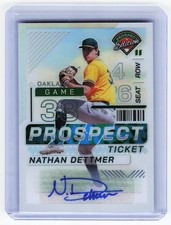 2024 Panini Prospect #109 Nathan Dettmer Silver Signatures Holo Athletics