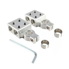 Pack of 2 Car 4 Way Heavy Duty Battery Terminal Multi Hole Connector