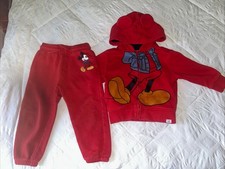 Gap Baby Disney Mickey Mouse Red Zippered Hoodie 2 yrs and Joggers size 3yrs