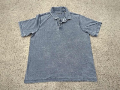 Age of Wisdom Polo Shirt Mens Extra Large Wornout Look Gray Burnout