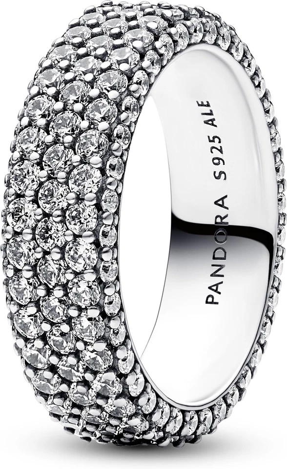 Pandora Timeless Dreireihiger Pavé Ring 192634C01 Damenring - Bild 1 von 1