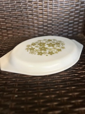 Vintage Pyrex 043 Crazy Daisy Spring Blossom Casserole Dish Lid  1.5 Qt