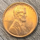 1950-S BU Red Lincoln Wheat Cent ~ Free Shipping!