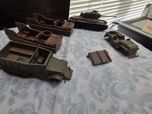 Marx Miniature HO Scale Playset Vehicles Damaged Lot
