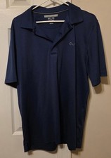 Greg Normal Play Dry Polo Shirt Button Up Short Sleeve Men's Size L Blue