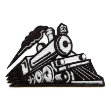 Steam Train Locomotive Patch Engineer Railway Embroidered Iron On