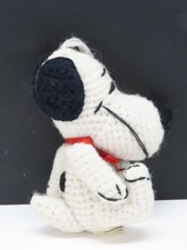 Snoopy Dog Peanuts Crochet Christmas Ornament VTG 1968 Plush Filled Toy D3344