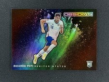 2021-22 Ricardo Pepi Panini Obsidian Black Color Blast Rookie Card #4. rookie card picture
