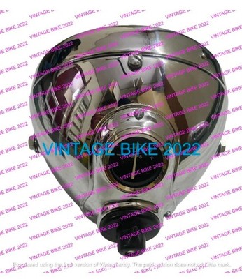BSA TRIUMPH NORTON AJS MATCHLESS 7'' LUCAS TYP SCHEINWERFER CHROM/KOMPATIBEL FÜR