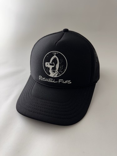 Roswell Films Trucker Hat Snapback Cap Black Retro