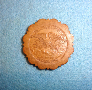 1893 Worlds Columbian Exposition Medal, Struck In Leather, "Munson Belting Co."