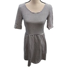 Old Navy Medium Striped Dress Black and White
