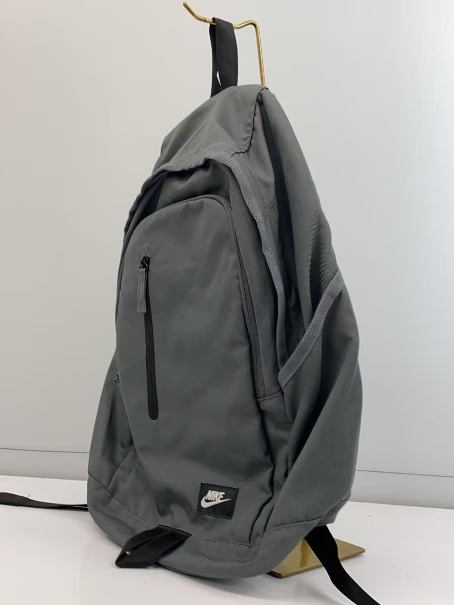 NIKE Backpack, Polyester, Gray, Solid Color, BA48… - image 2